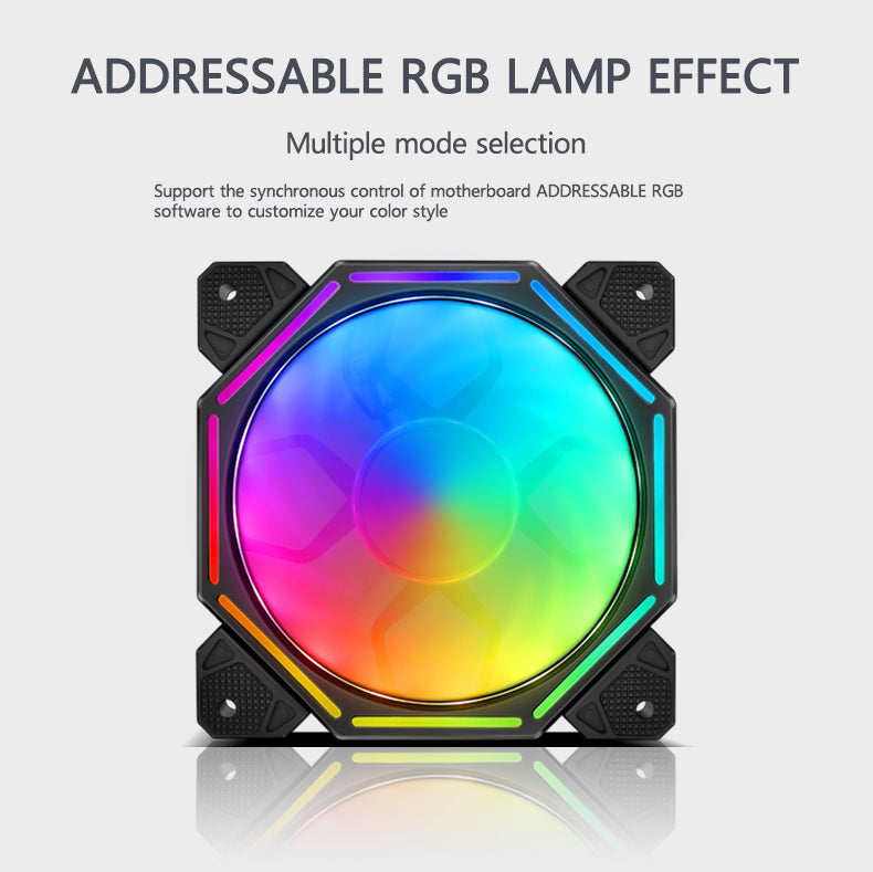 TrueNort Pc Case Fan 120mm RGB 6Pin 12V 3W Black, Single Fan | BJ-120-01 TrueNort Pc Case Fan 120mm RGB 6Pin 12V 3W Black, Single Fan | BJ-120-01